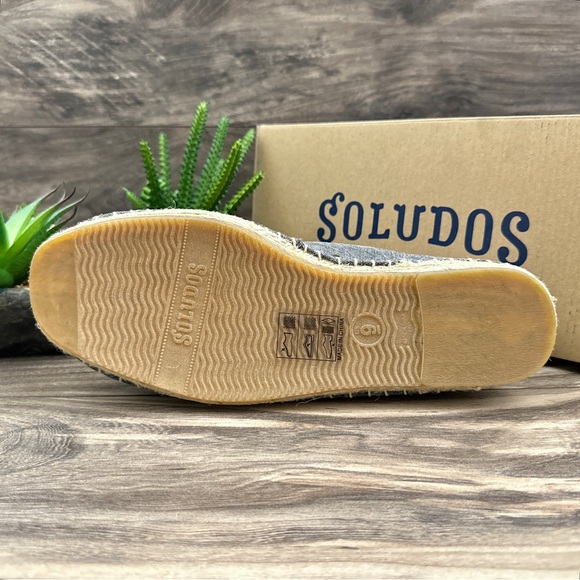 ❌SOLD❌Soludos Gray Washed Canvas Lace Up Espadrille Derby Oxfords Mens 9 Gray - Picture 11 of 13